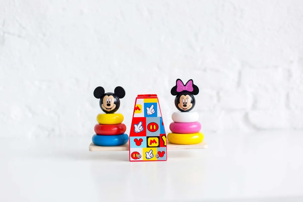 Disney Stapeltoren Weegschaal Mickey & Minnie Mouse 23 Cm Hout