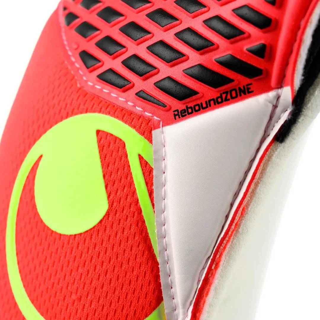 Uhlsport FM ZNE Supersoft Keepershandschoenen Maat 6 - Fluoro Geel/Zwart/Rood