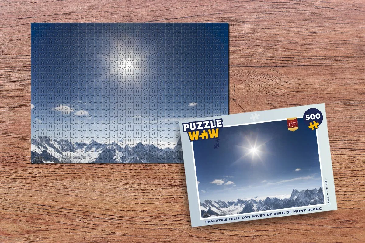 PuzzleWow Mont Blanc Legpuzzel 500 Stuks - Multicolor