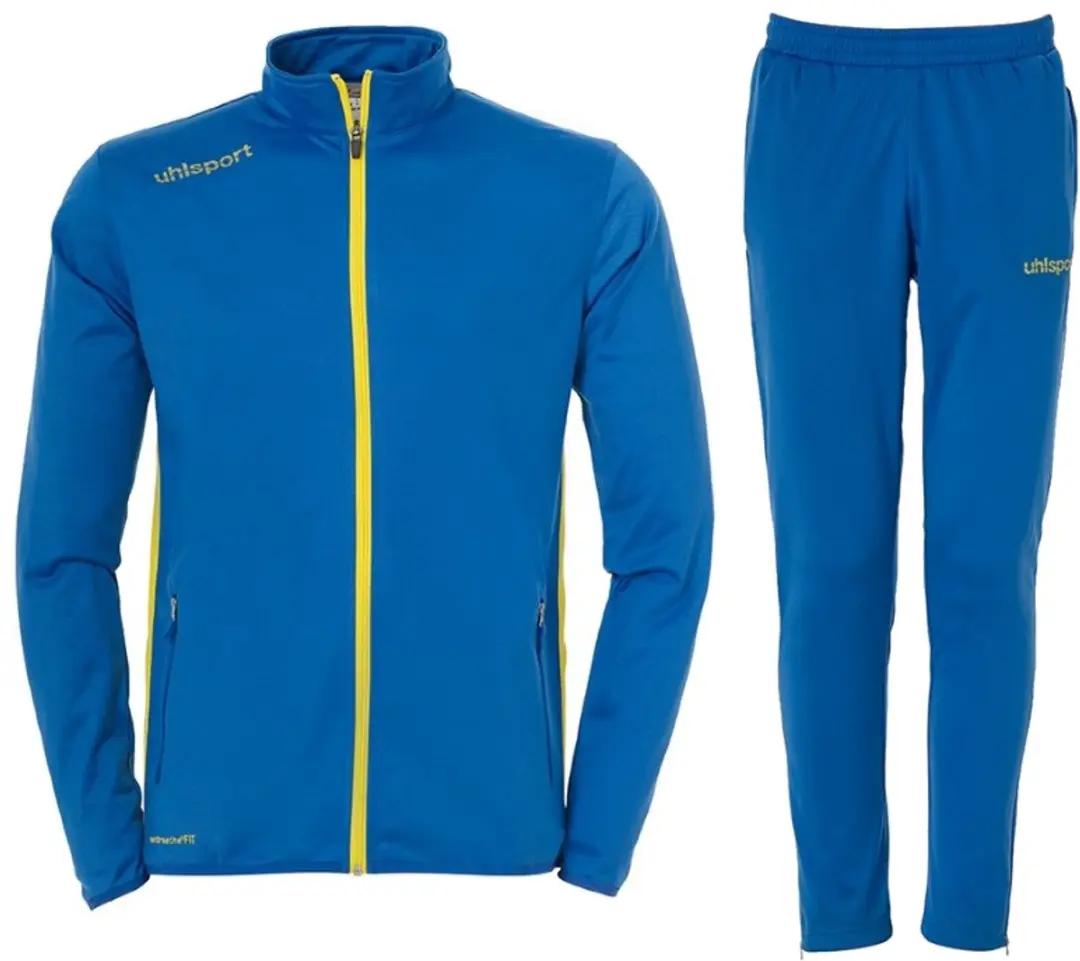 Uhlsport Essential Classic Trainingspak Azuur Blauw-Limoen Geel Maat 104