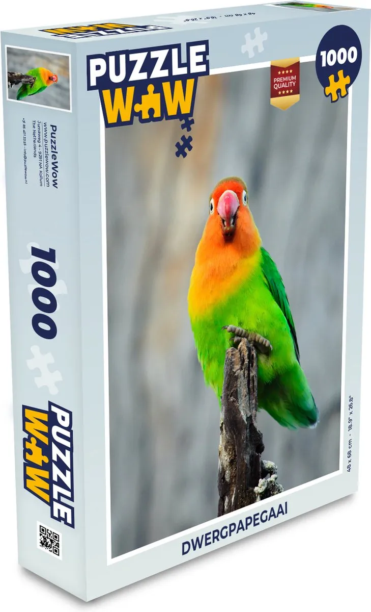 PuzzleWow Dwergpapegaai Legpuzzel 1000 Stuks