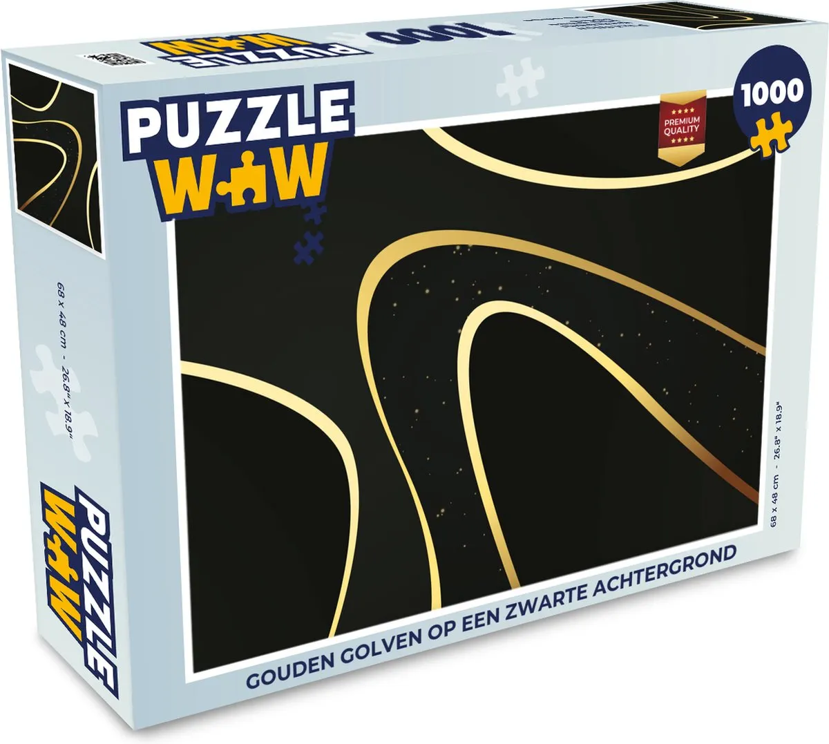 PuzzleWow Gouden Golven Legpuzzel 1000 Stuks - Multicolor