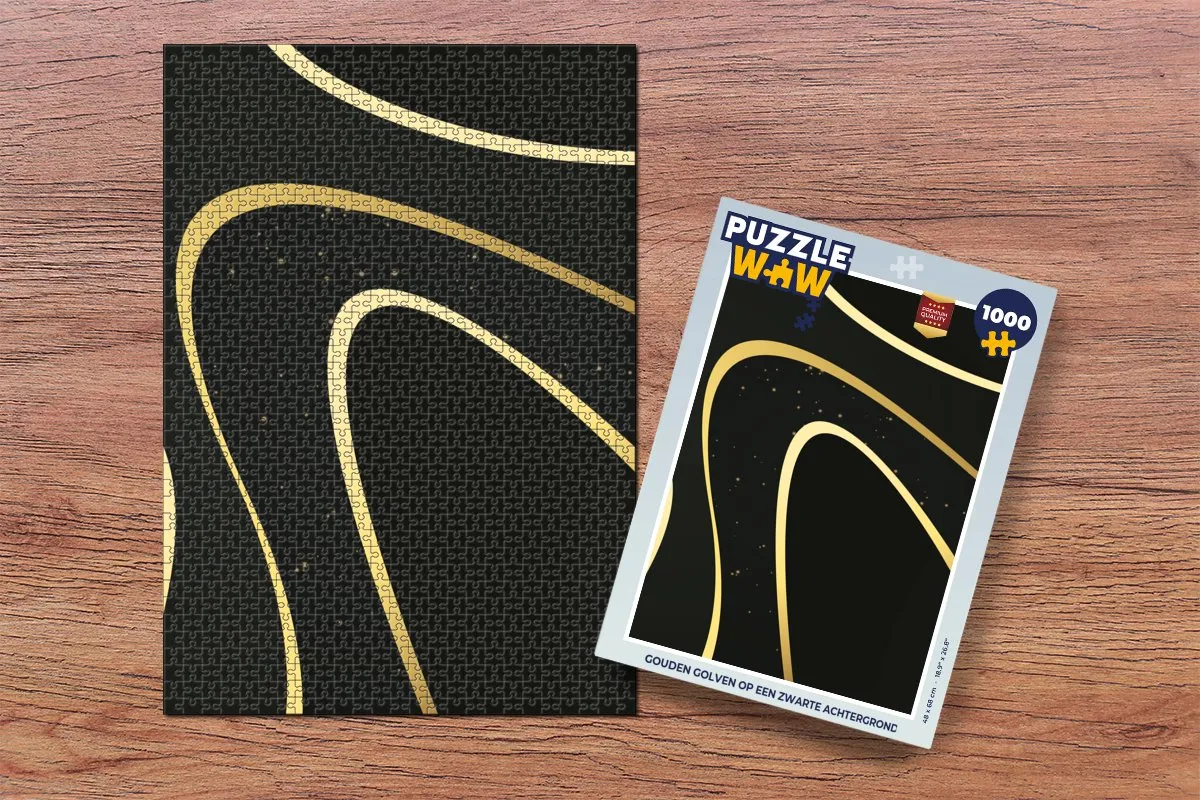 PuzzleWow Gouden Golven Legpuzzel 1000 Stuks - Multicolor