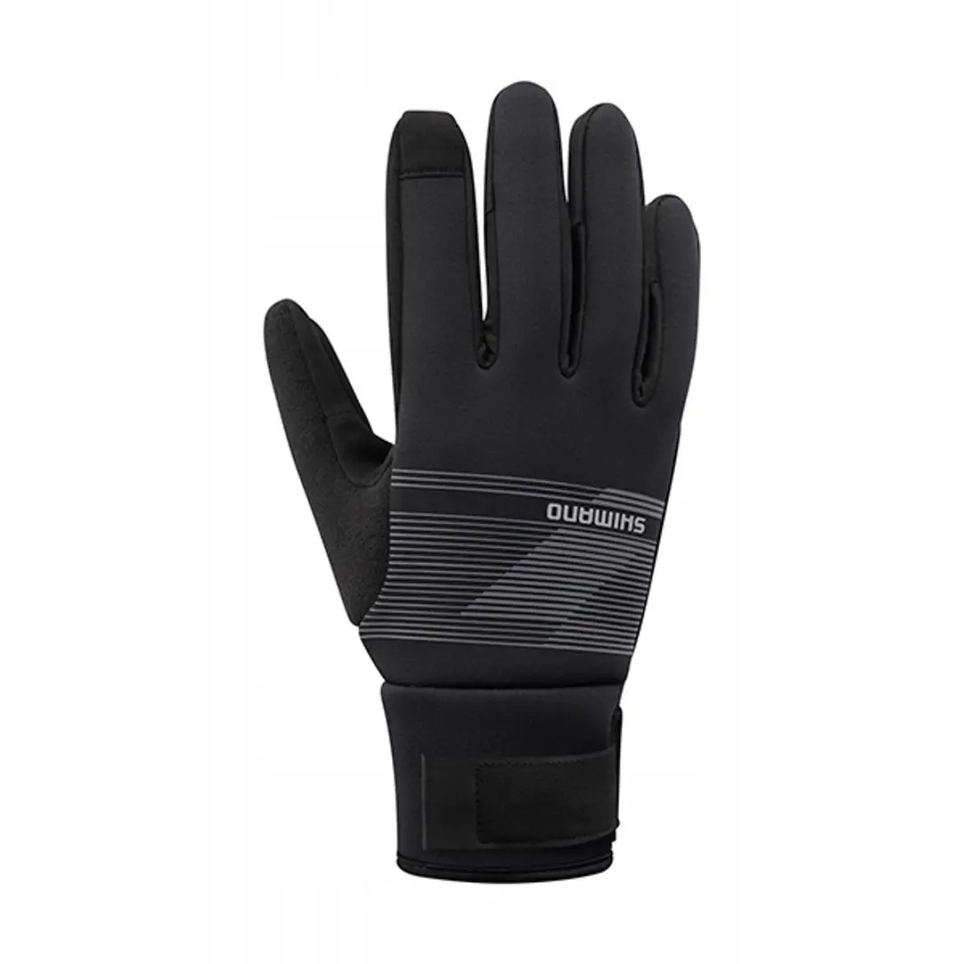 Shimano Windbreak Thermal Fiets Handschoenen Grijs Maat S
