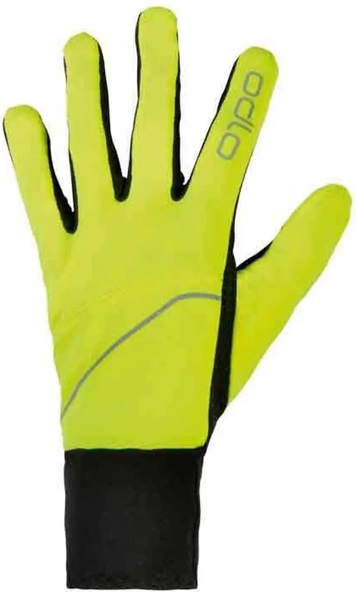 ODLO Intensity Safety Hardloophandschoenen S - Geel/Zwart