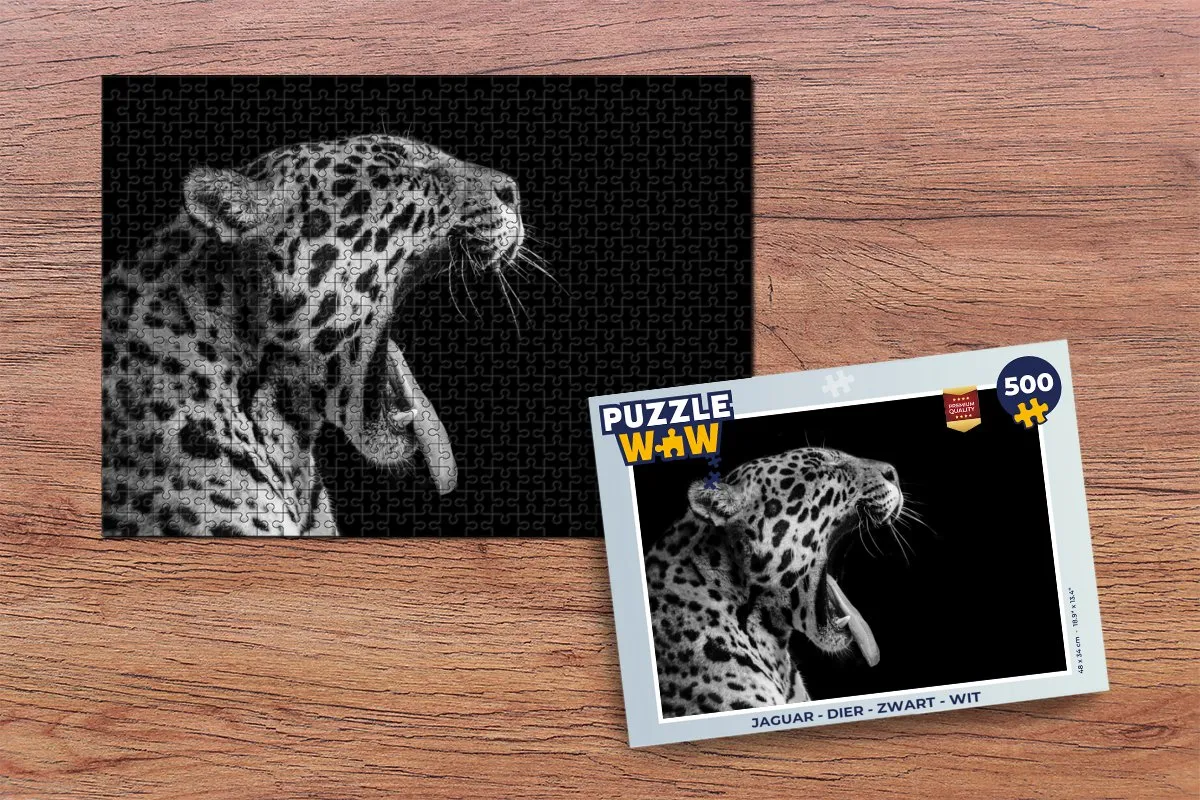 PuzzleWow Jaguar Legpuzzel 500 Stuks - Multicolor