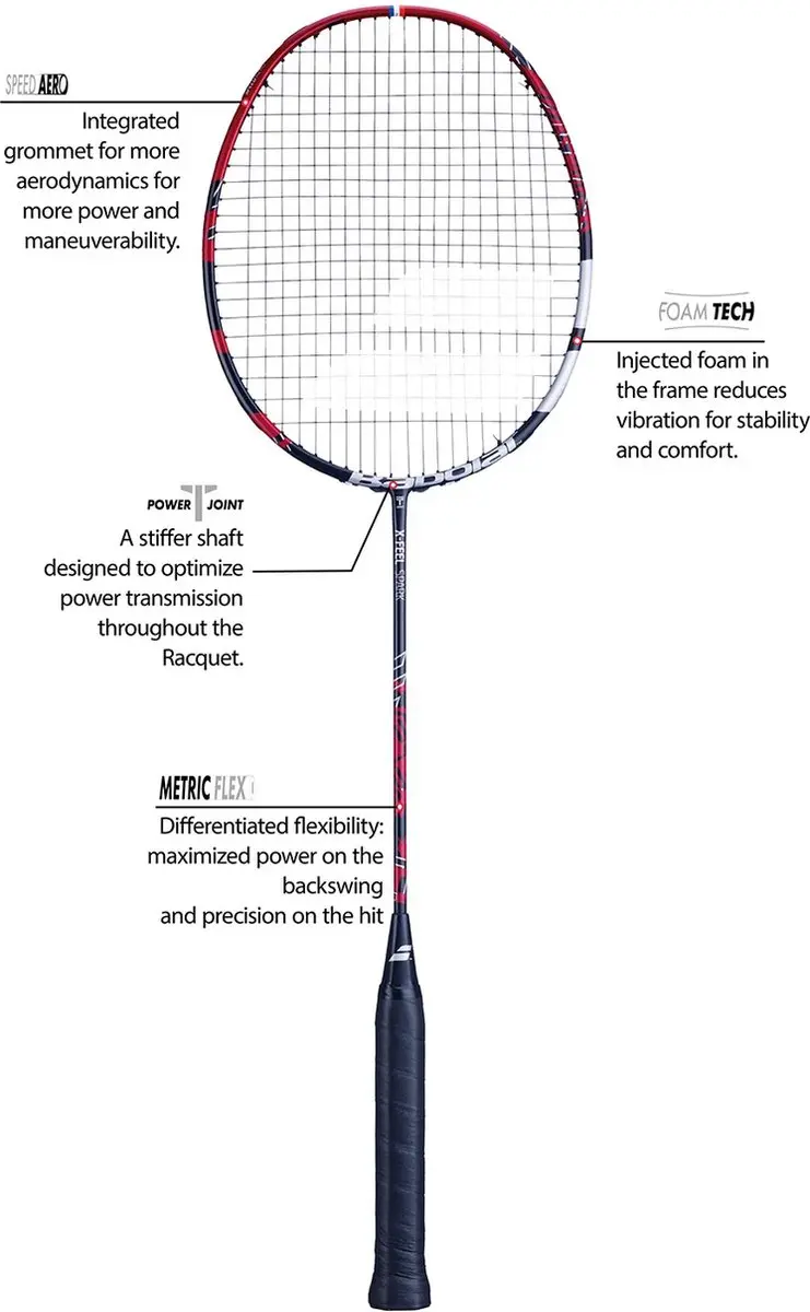 Babolat X-feel SPARK Badmintonracket - Rood