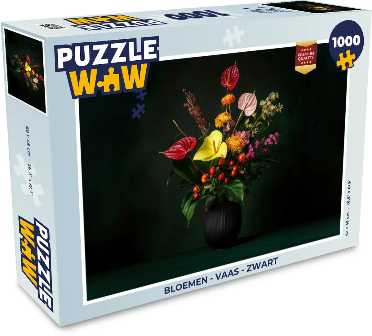 PuzzleWow Bloemen Vaas Legpuzzel 1000 Stuks - MPN 8721179510580