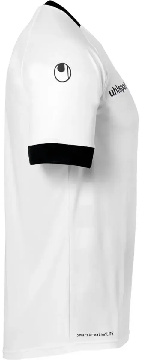 Uhlsport Division 2.0 Shirt Korte Mouw Kinderen - Wit / Zwart | Maat: 140