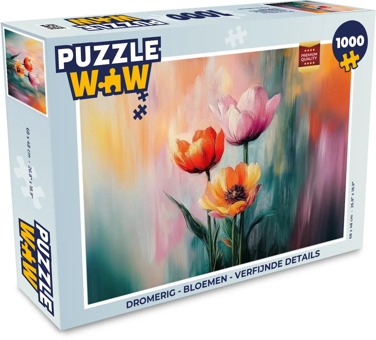PuzzleWow Dromerig Bloemen Legpuzzel 1000 Stuks