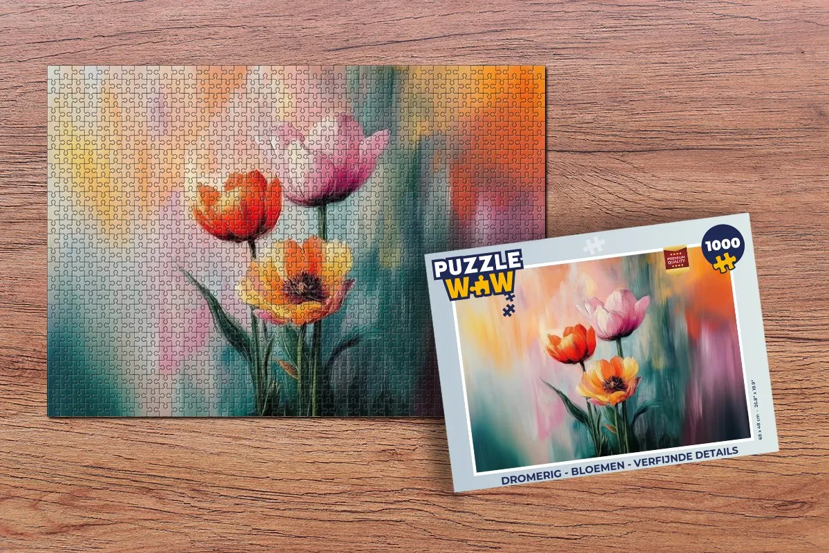 PuzzleWow Dromerig Bloemen Legpuzzel 1000 Stuks - MPN 8721414222407