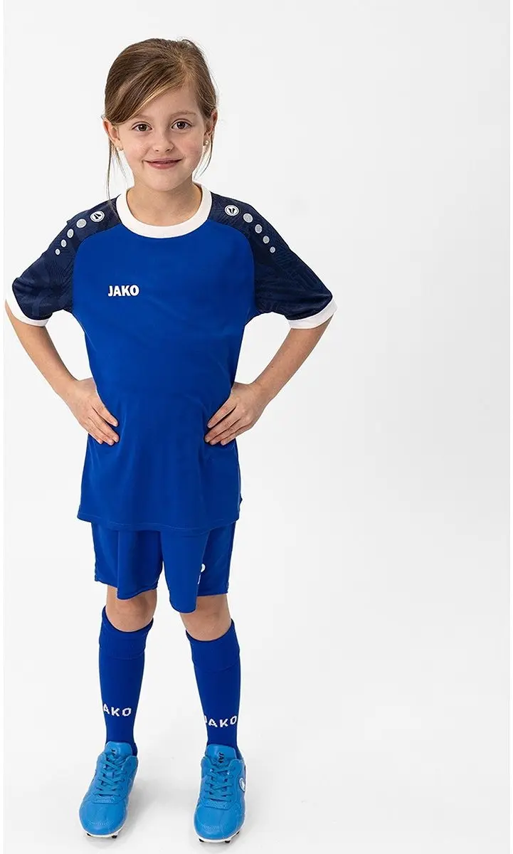 JAKO Iconic Shirt Korte Mouw Kinderen 116 - Royal