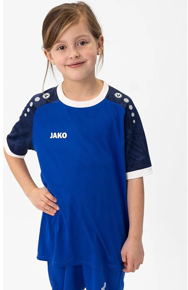 JAKO Iconic Shirt Korte Mouw Kinderen 116 - Royal