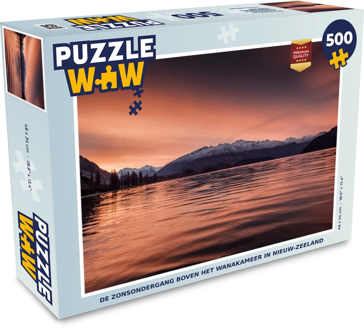 PuzzleWow Berg - Lucht Legpuzzel 500 Stuks - Multicolor