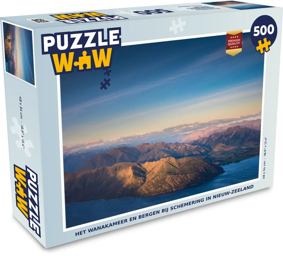 PuzzleWow Berg - Lucht Legpuzzel 500 Stuks - Multicolor