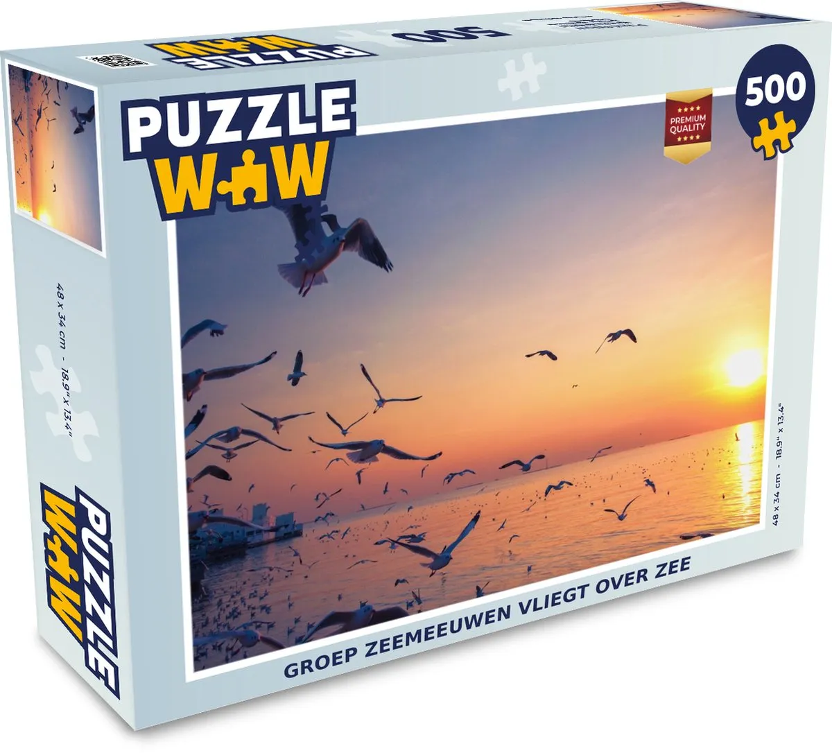 PuzzleWow Zee Zonsondergang Legpuzzel 500 Stuks