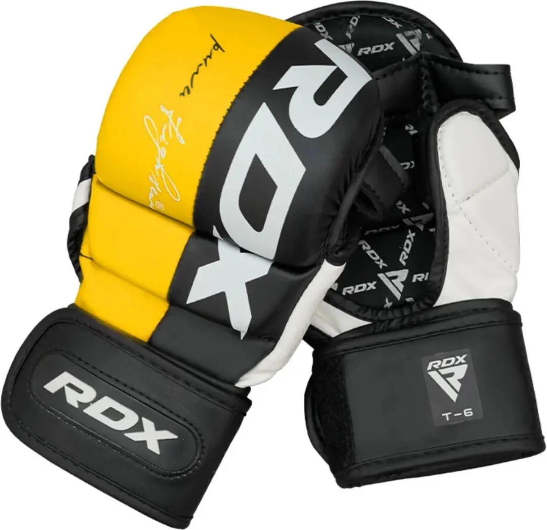RDX Sports T6 Plus MMA Handschoenen 14oz - Geel Maat XL - afbeelding 5 van 6