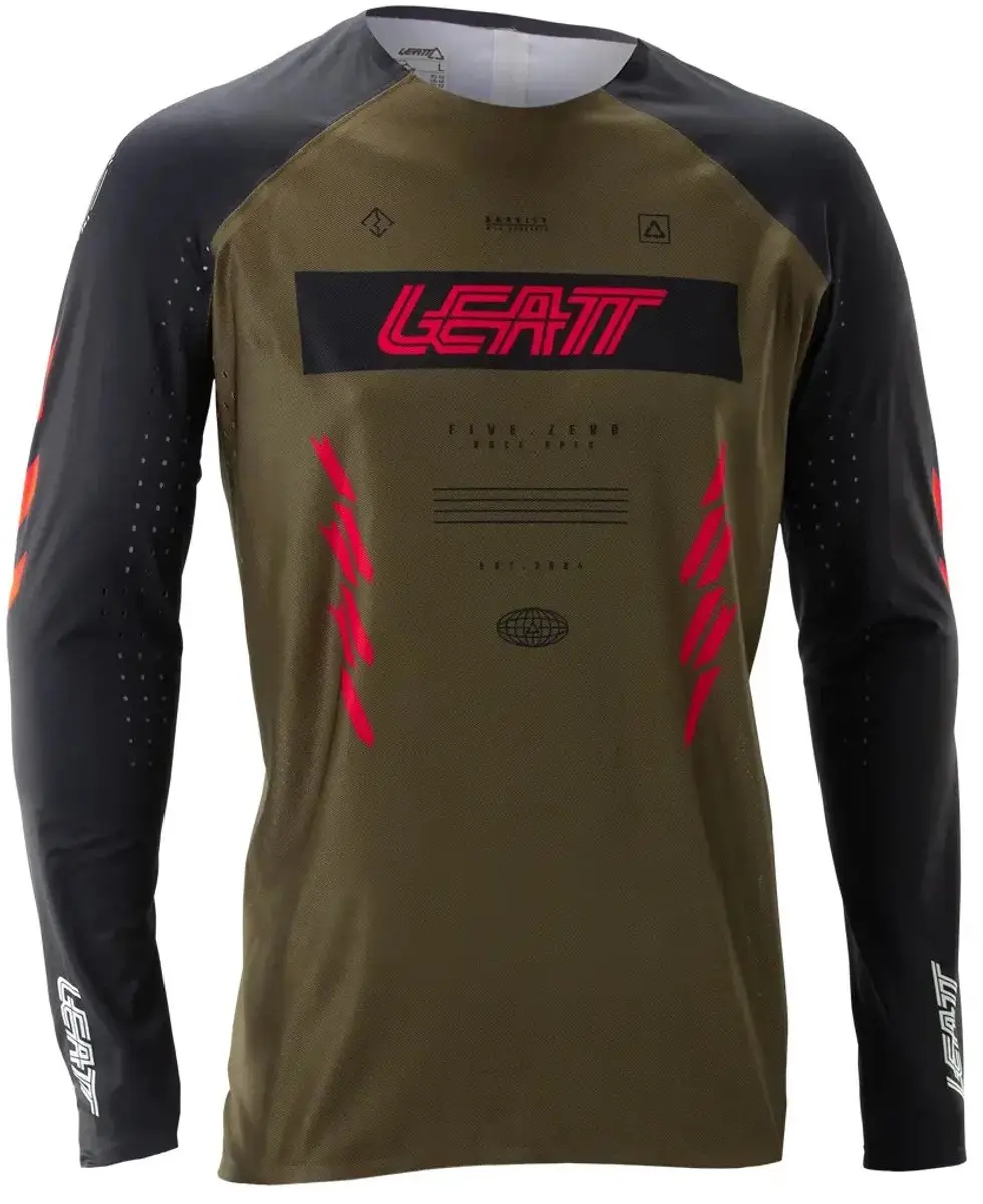 Leatt Gravity 5.0 Trui Met Lange Mouwen Wit,Oranje M Man