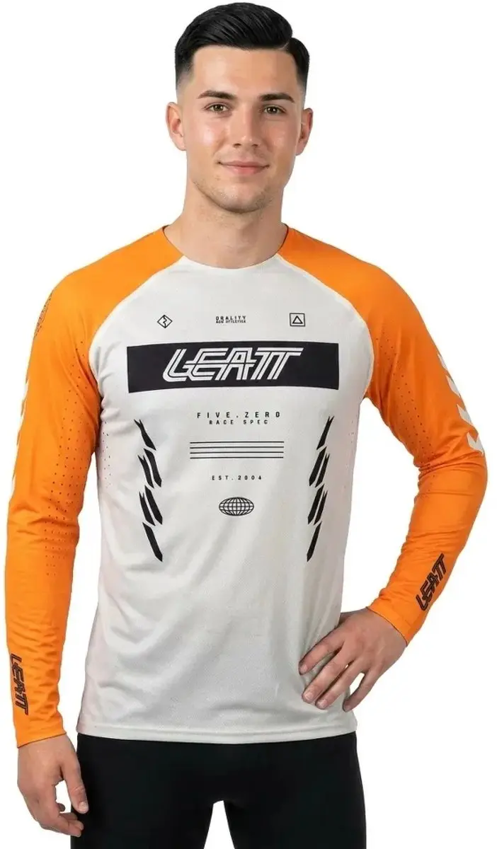 Leatt Gravity 5.0 Trui M - Wit/Oranje