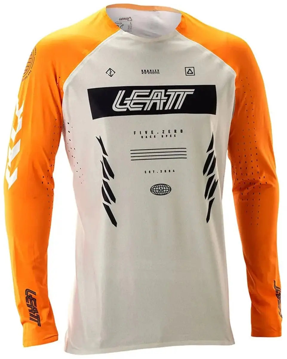 Leatt Gravity 5.0 Trui M - Wit/Oranje