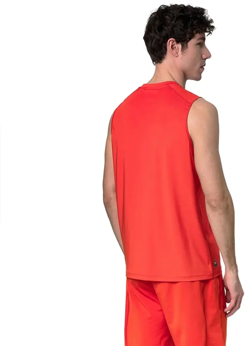Kappa Ileo Mouwloos T-shirt - S - Donkeroranje
