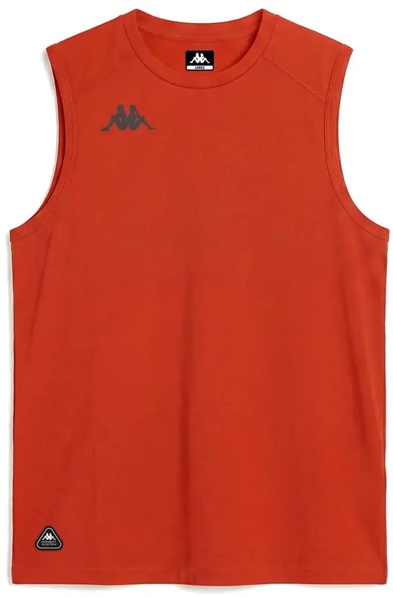Kappa Ileo Mouwloos T-shirt - S - Donkeroranje