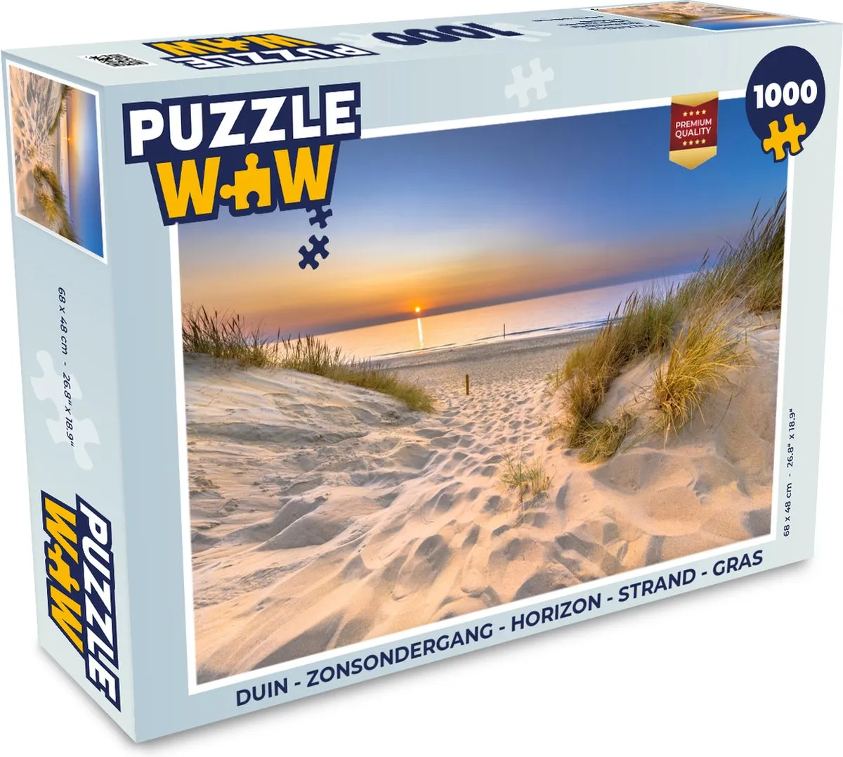 PuzzleWow Duin Zonsondergang Legpuzzel 1000 Stuks - Multicolor