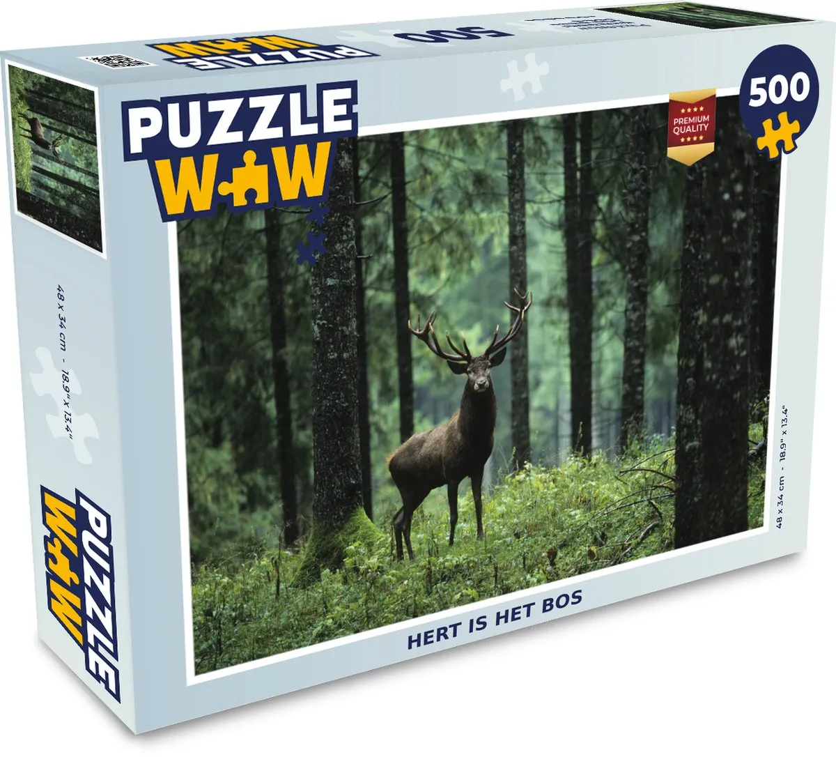 PuzzleWow Hert is het bos Legpuzzel 500 Stuks
