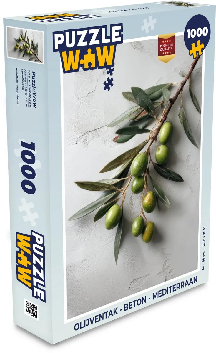 PuzzleWow Olijventak Legpuzzel 1000 Stuks - Multicolor