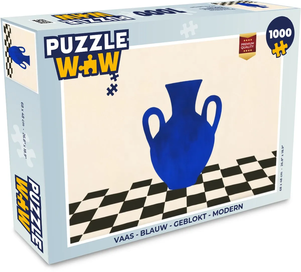 PuzzleWow Vaas Geblokt Puzzel 1000 Stuks