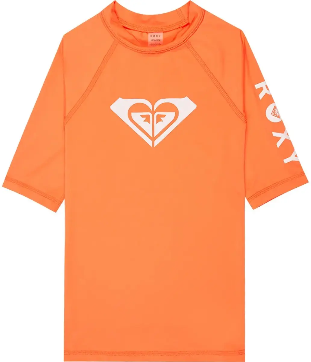 Roxy Ergwr03491 Whole Hearted Korte Mouw Rash Guard Oranje 16 Years Meisje
