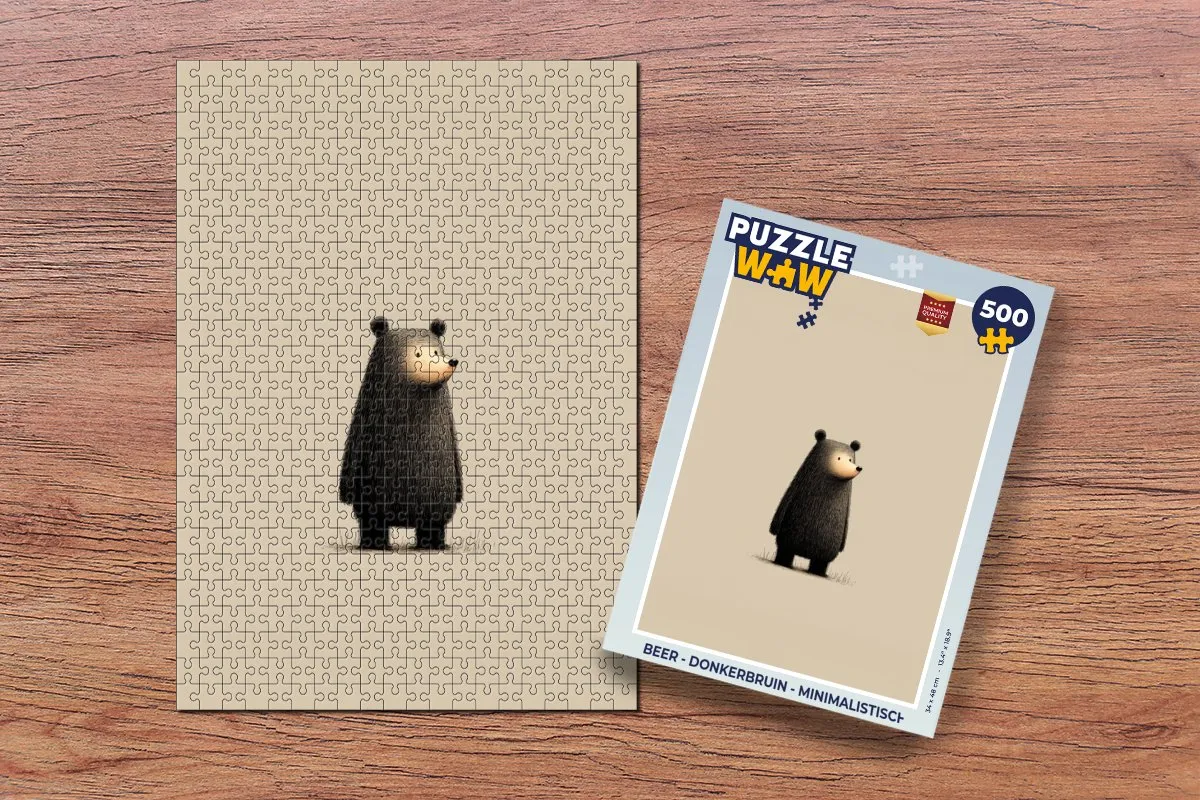 PuzzleWow Beer Legpuzzel 500 Stuks - Donkerbruin