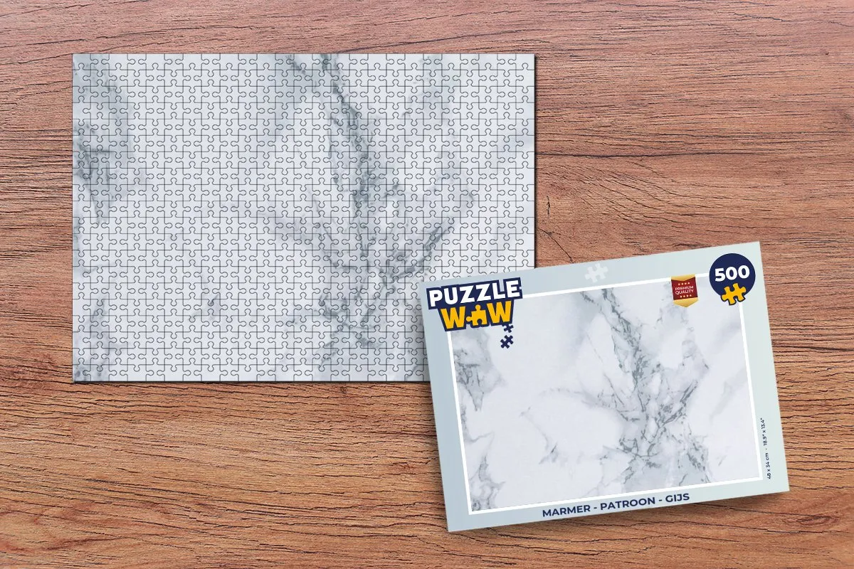 PuzzleWow Marmerlook Legpuzzel 500 Stuks - Gijs Patroon - Multicolor