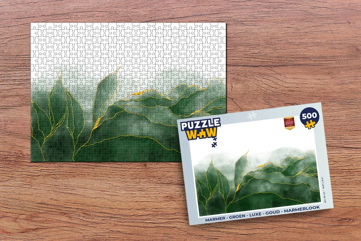 PuzzleWow Marmerlook Legpuzzel 500 Stuks - Multicolor