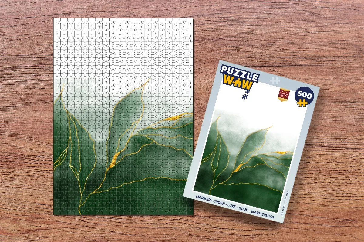 PuzzleWow Marmerlook Legpuzzel 500 Stuks - Multicolor