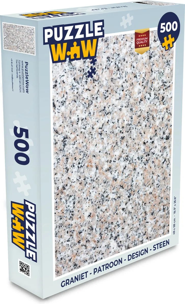 PuzzleWow Graniet Design Legpuzzel 500 Stuks - Multicolor