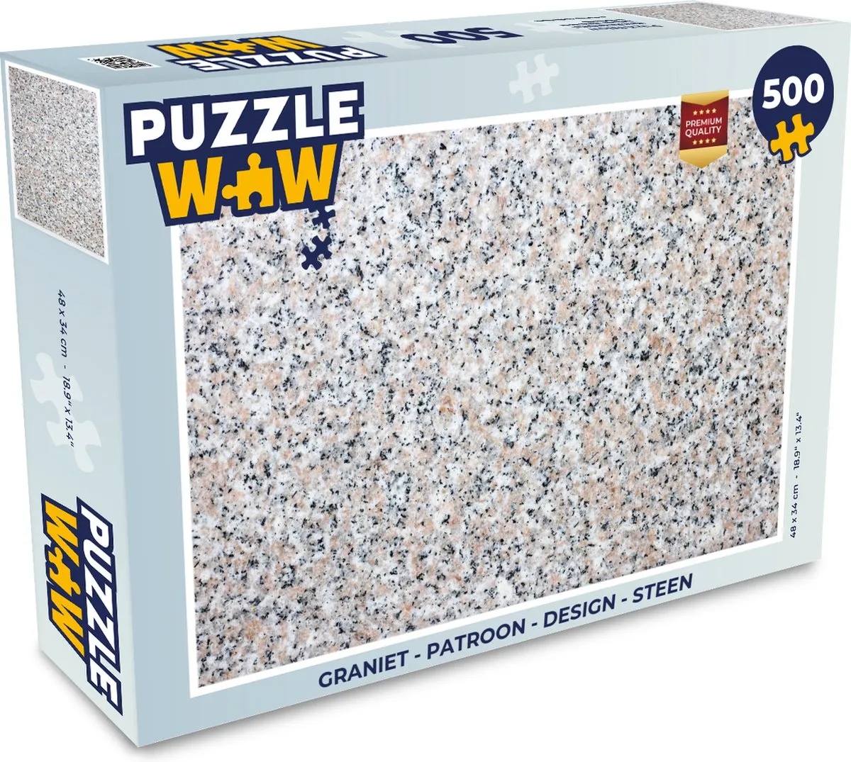 PuzzleWow Graniet Design Legpuzzel 500 Stuks - Multicolor