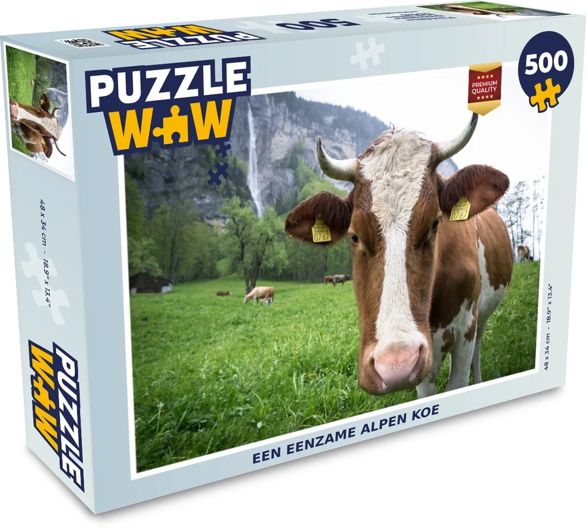 PuzzleWow Oostenrijk Koe Legpuzzel 500 Stuks