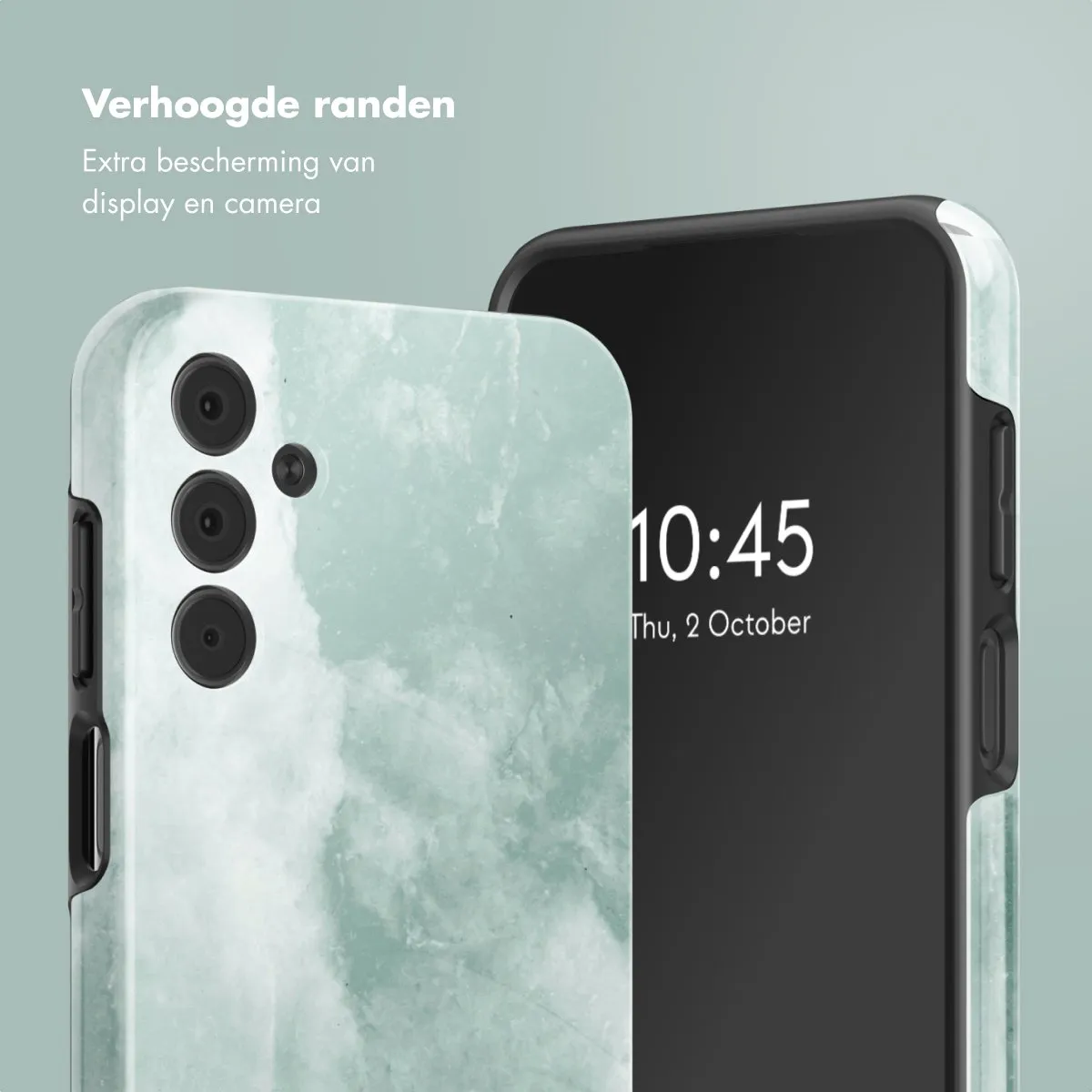 Selencia Hoesje Samsung Galaxy A15 - Marble Grayed Jade - afbeelding 6 van 6