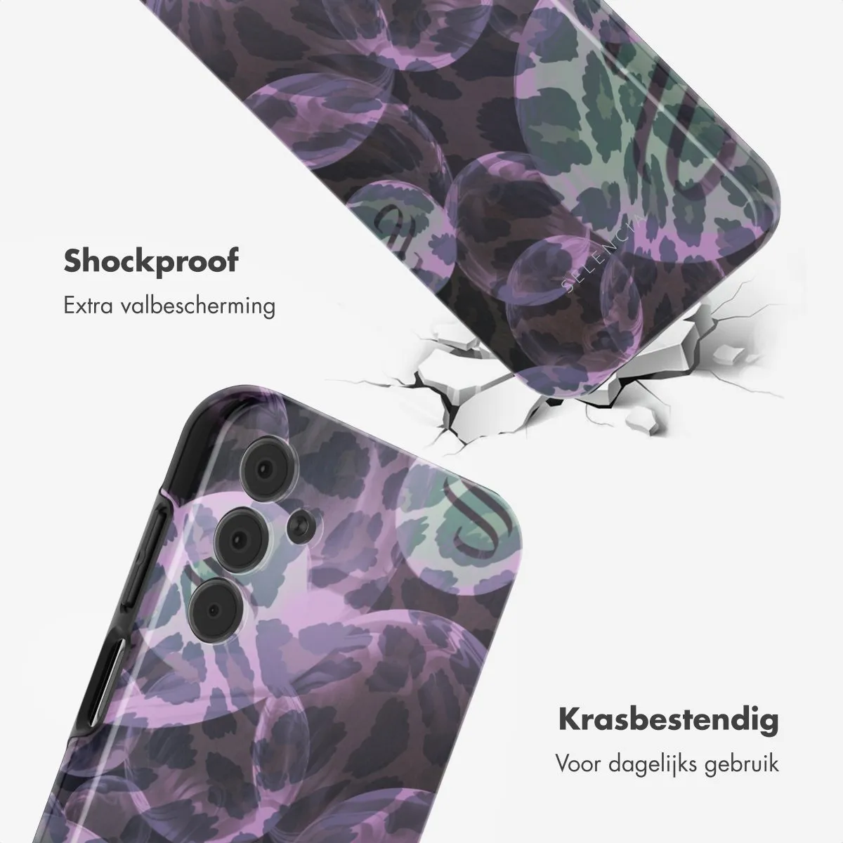 Selencia Hoesje Samsung Galaxy A15 - Leo Bubble Green