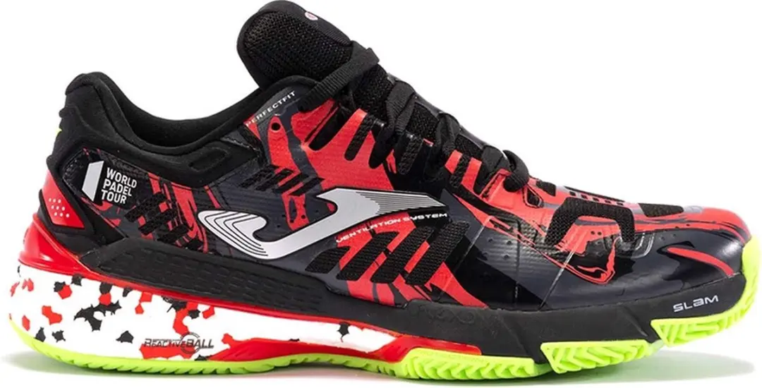 Joma Slam Clay Court Schoenen 40.5 - Zwart/Rood - afbeelding 2 van 6