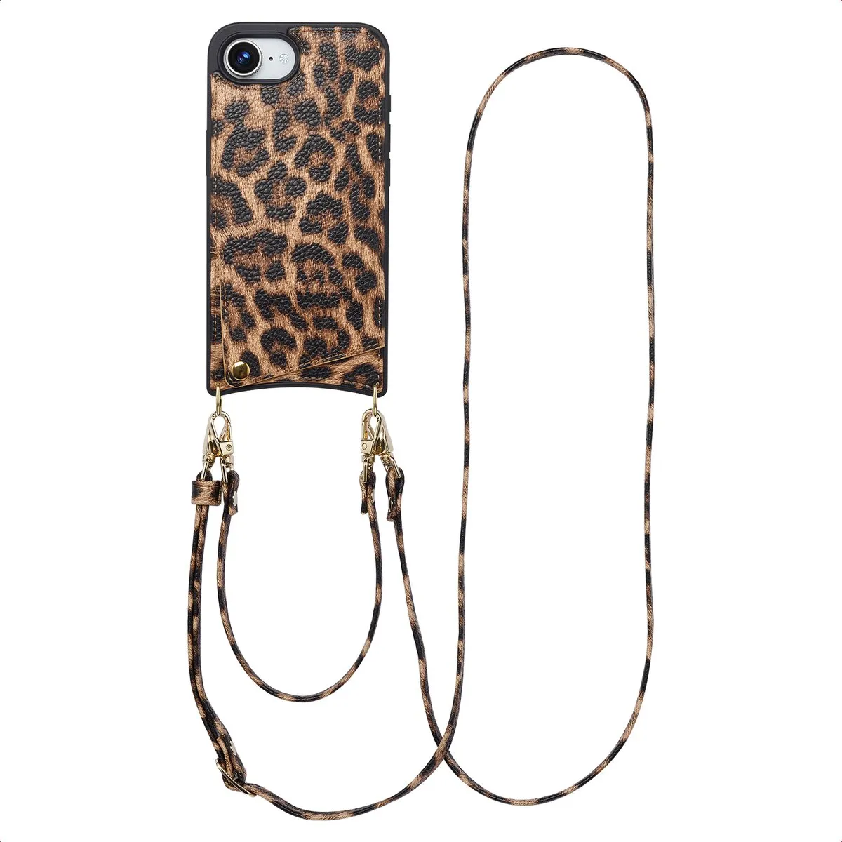 Selencia Hoesje iPhone 16e Leopard