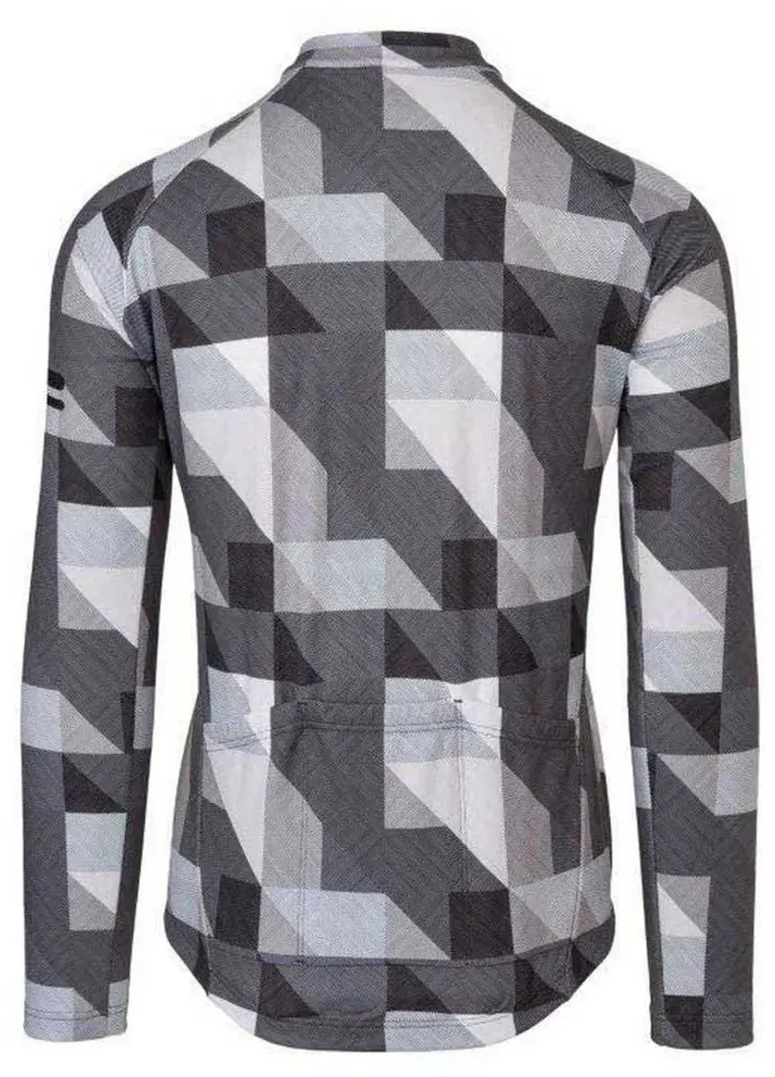 AGU Triangle Stripe Fietsshirt Heren - Lange mouwen - M - Zwart - afbeelding 2 van 6