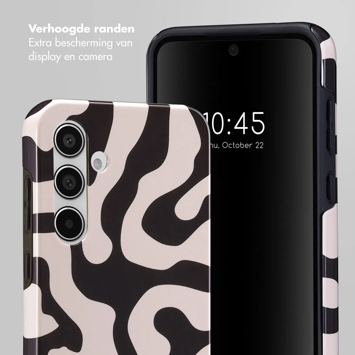 Selencia Hoesje Samsung Galaxy A55 Art Wave Black