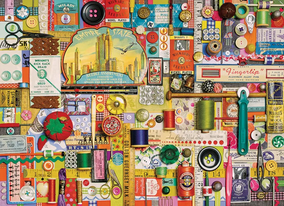 Cobble Hill Naaibenodigdheden Puzzle 1000 - 1000 Stuks - Meerkleurig