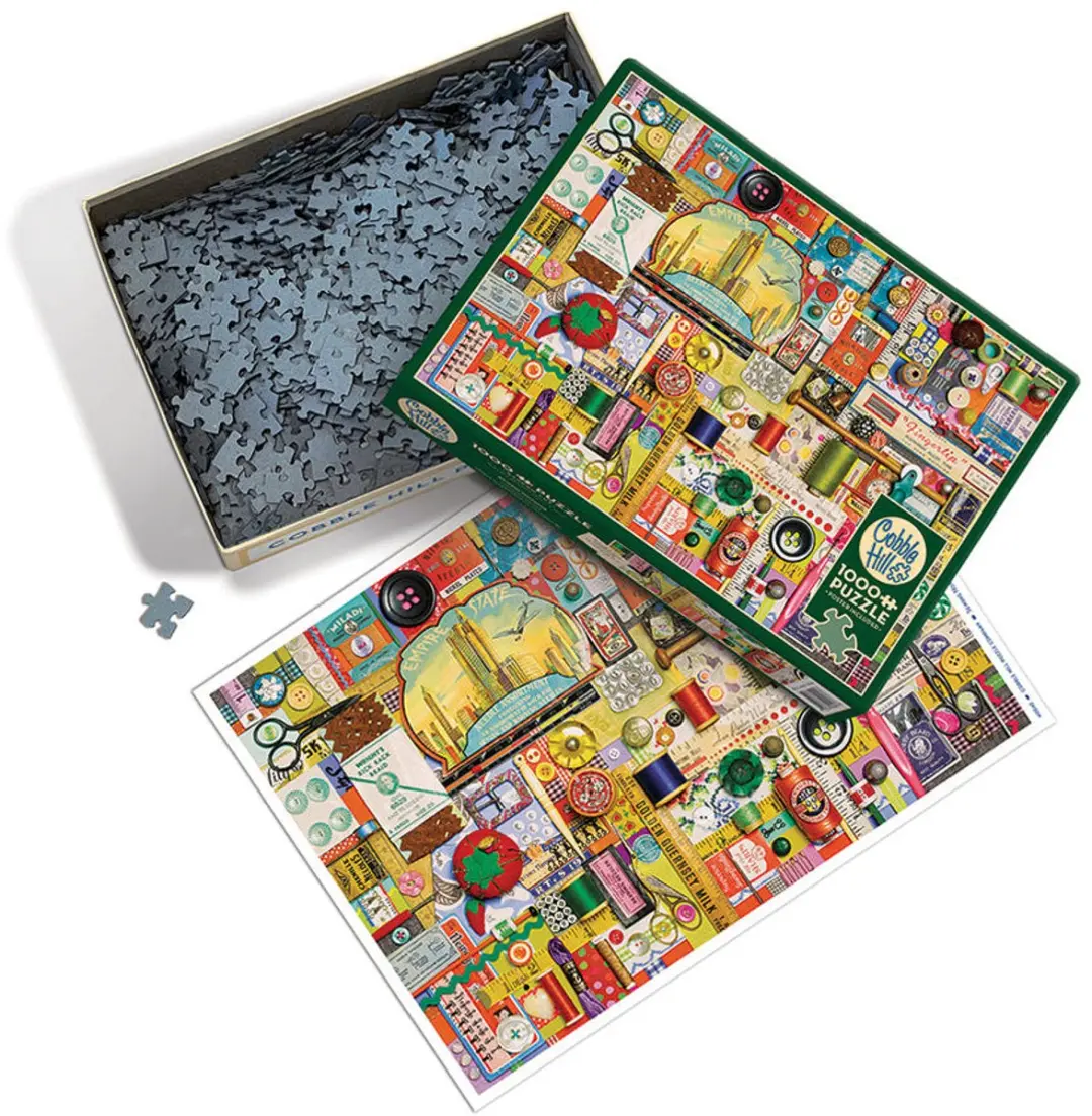 Cobble Hill Naaibenodigdheden Puzzle 1000 - 1000 Stuks - Meerkleurig