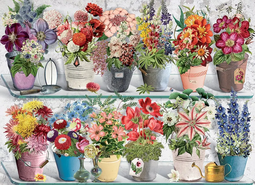 Cobble Hill Bloemen in Pot Puzzel 1000 Stukken - Meerkleurig - afbeelding 3 van 6