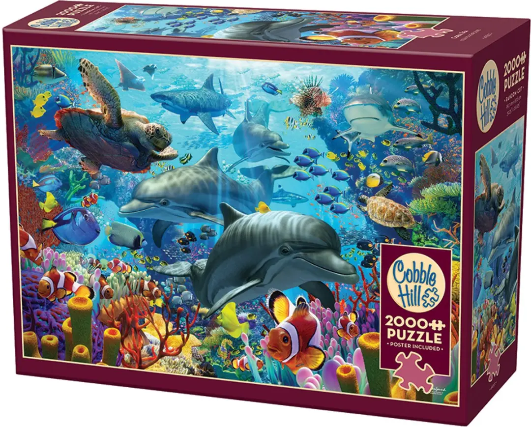 Cobble Hill Koraalrif Puzzel 2000 Stuks - Meerkleurig - afbeelding 2 van 3