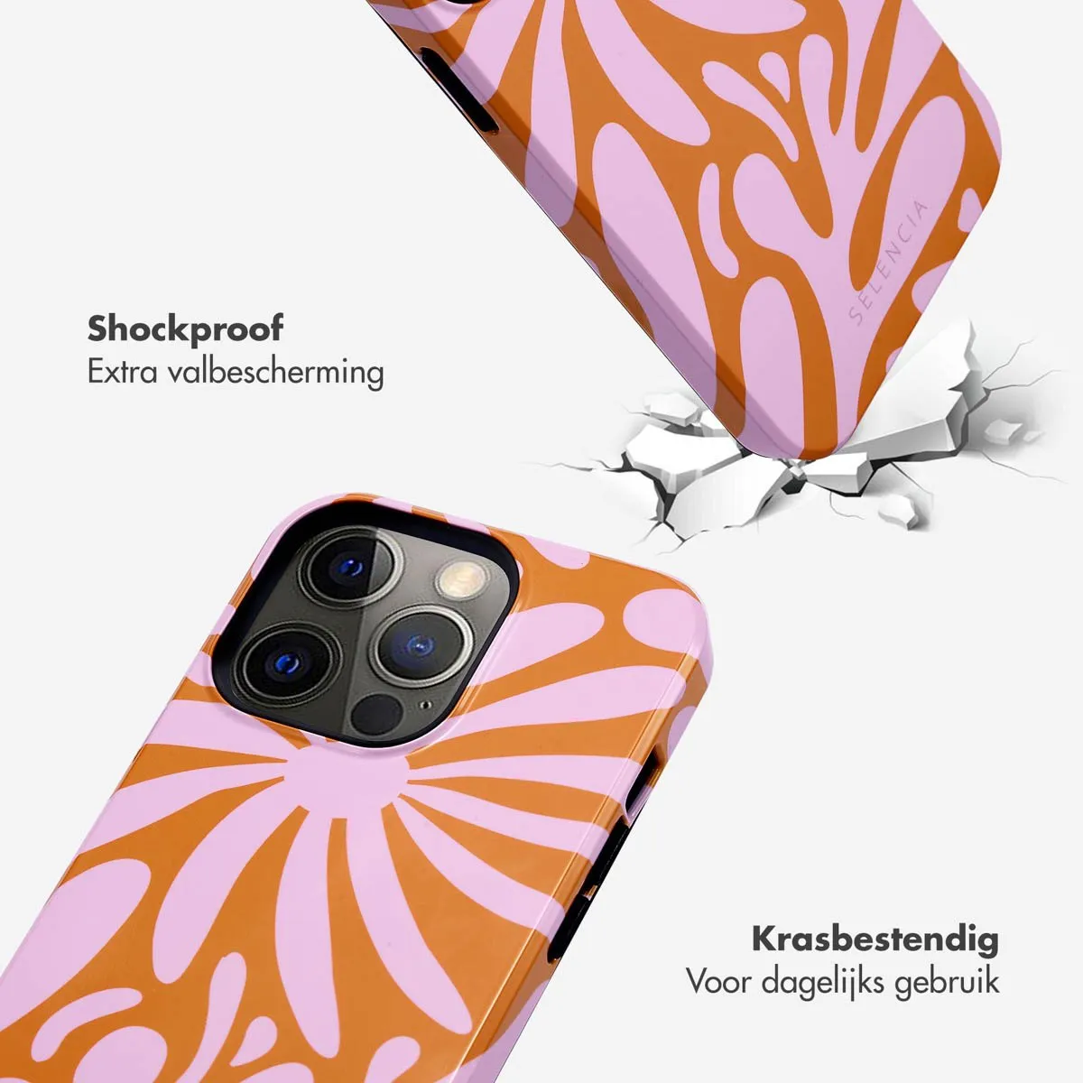 Selencia Hoesje iPhone 13 Pro Modern Bloom Pink