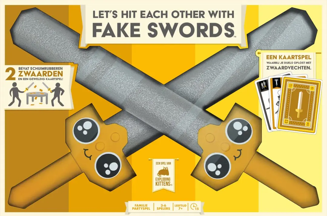 Exploding Kittens Let's Hit Each Other With Fake Swords EKISWRD01NL - Kaartspel 3-6 Spelers